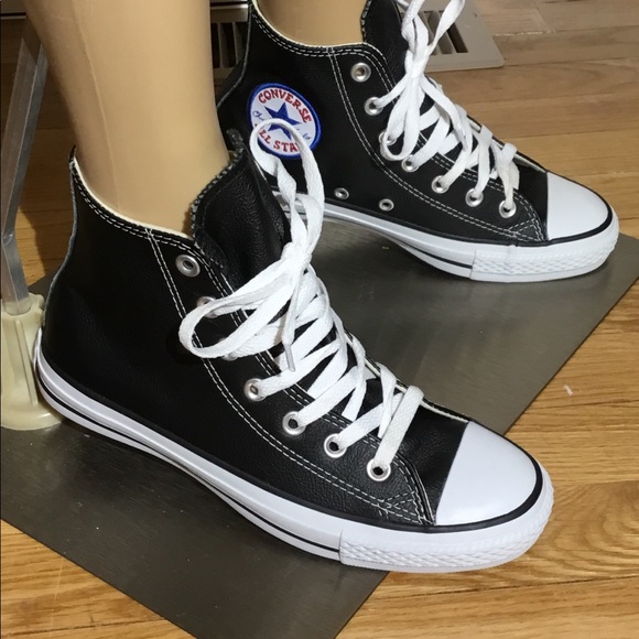 Converse Shoes - Brand New, Leather Converse High Top Sneakers 👟